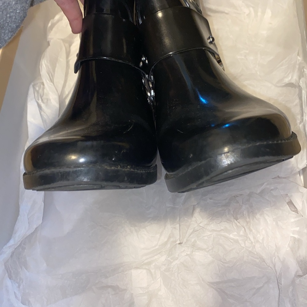 Michael kors tall riding rain boot black size 8 - Picture 9 of 13